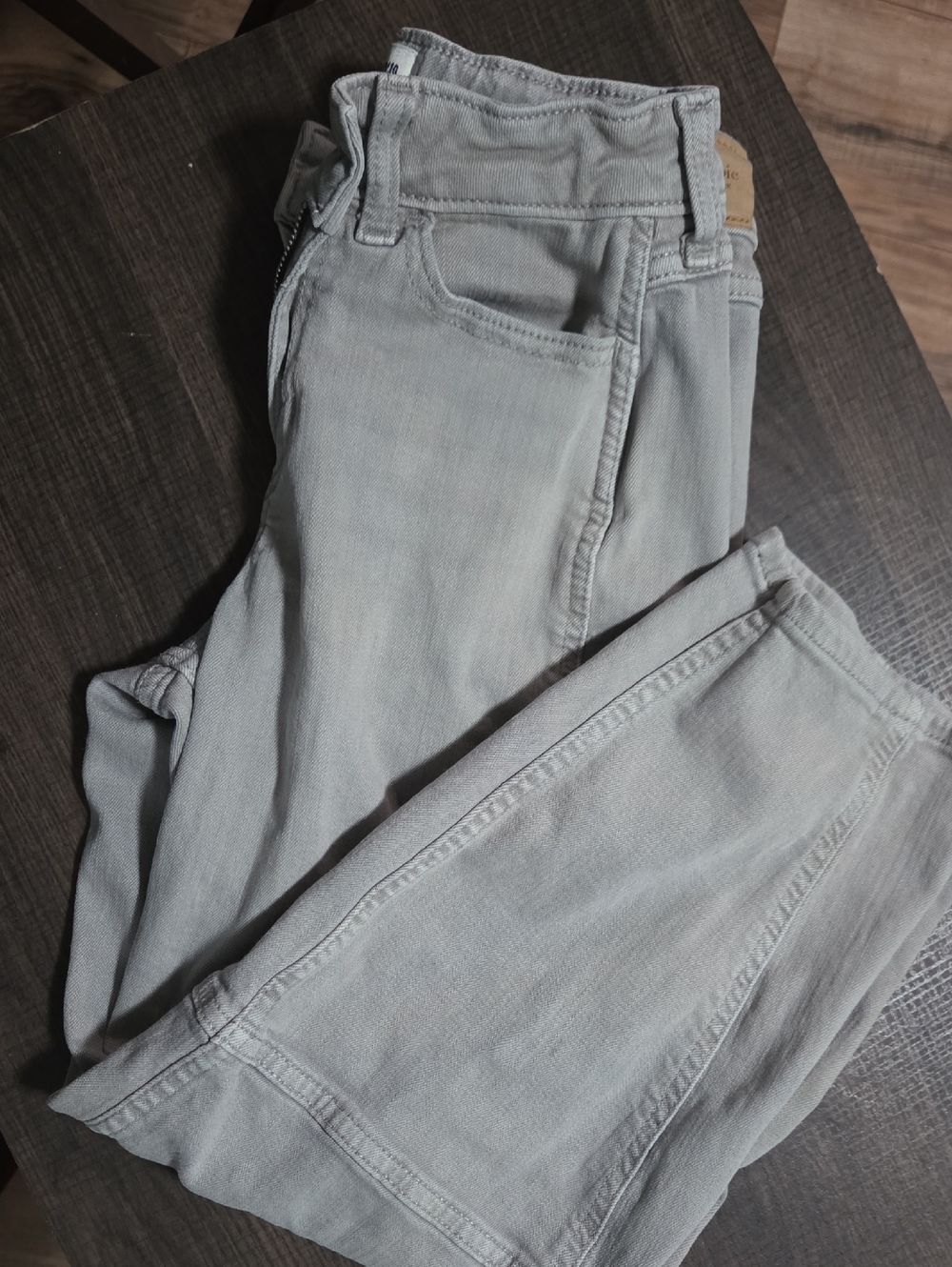 abercrombie kids light gray denim jeans